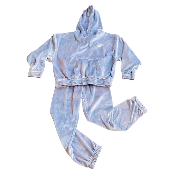 Nike Periwinkle Velour Tracksuit Medium - Picture 1 of 10